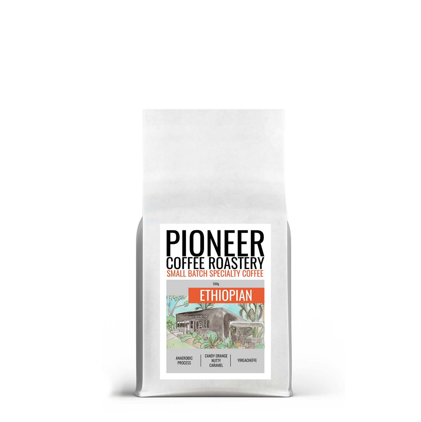 A 500G BAG OF ETHIOPIAN COFFEE BEANS