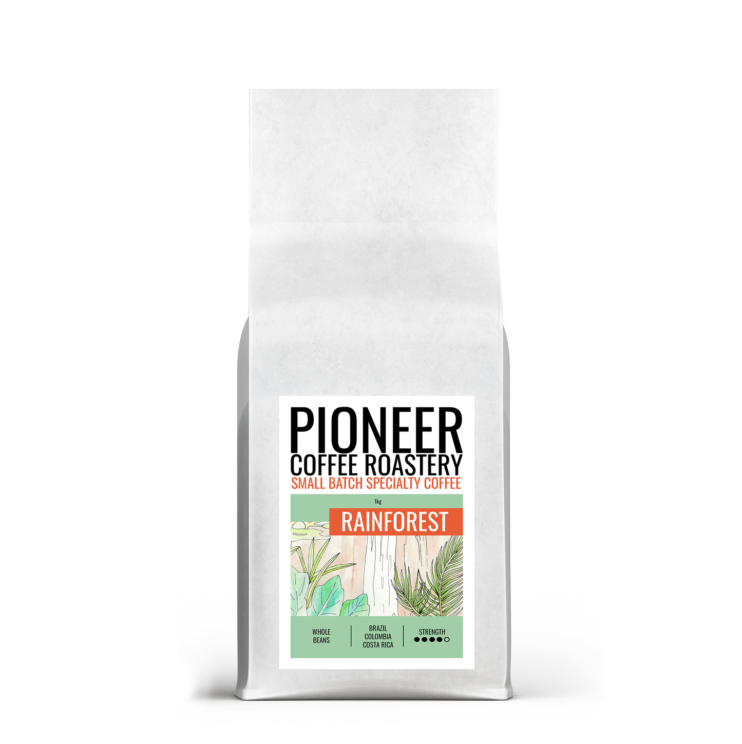 A 1KG BAG OF RAINFOREST BLEND COFFEE