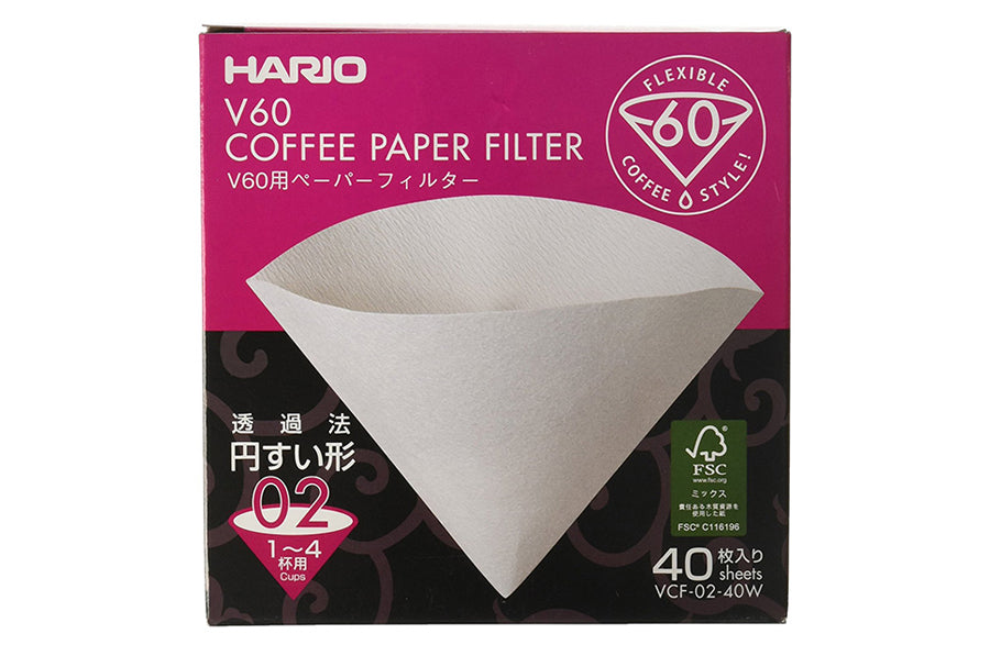 HARIO V60 PAPER FILTERS - 2 CUP